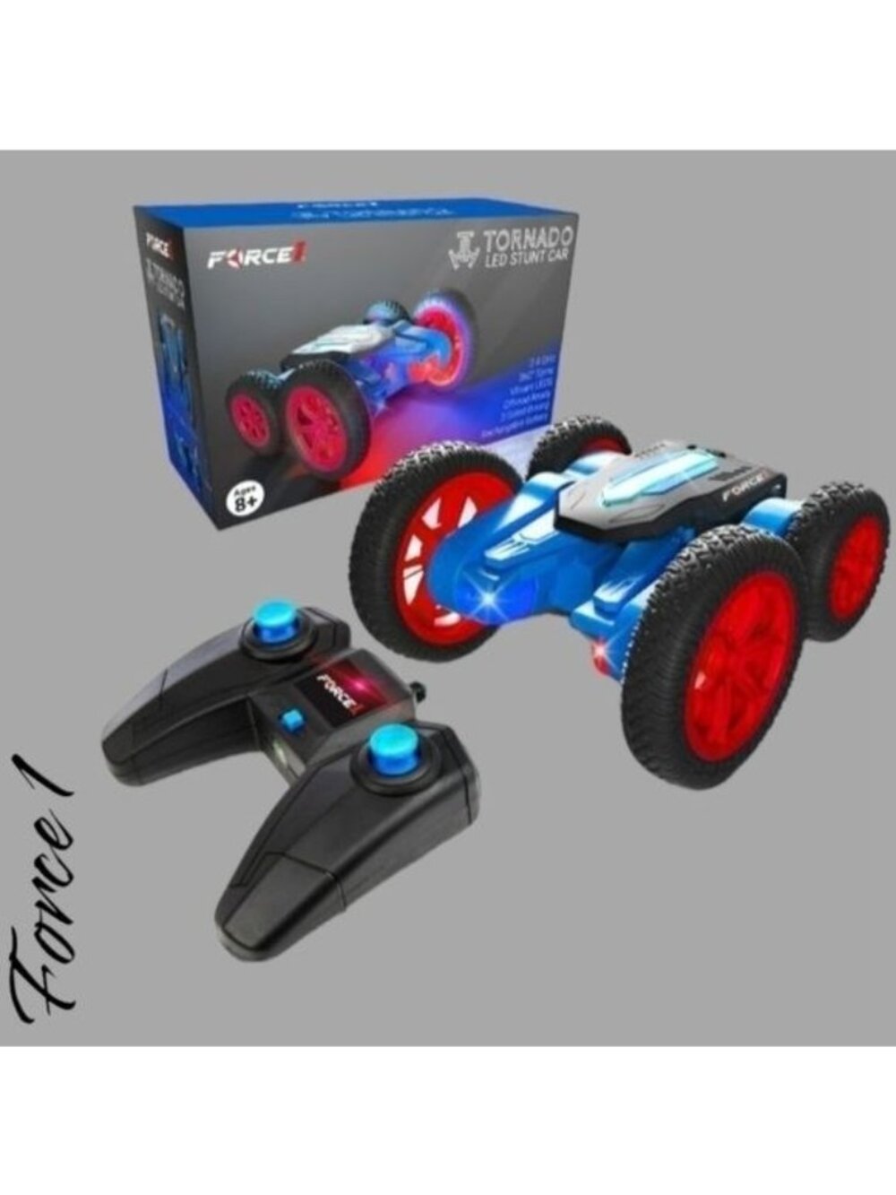 Force 1 tornado remote control red led double sided  car blue/ red color